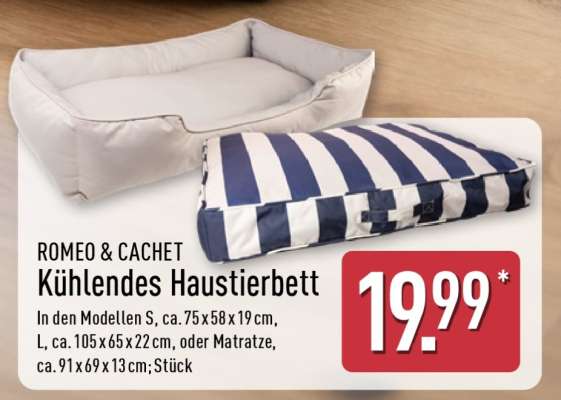 ROMEO & CACHET Kühlendes Haustierbett