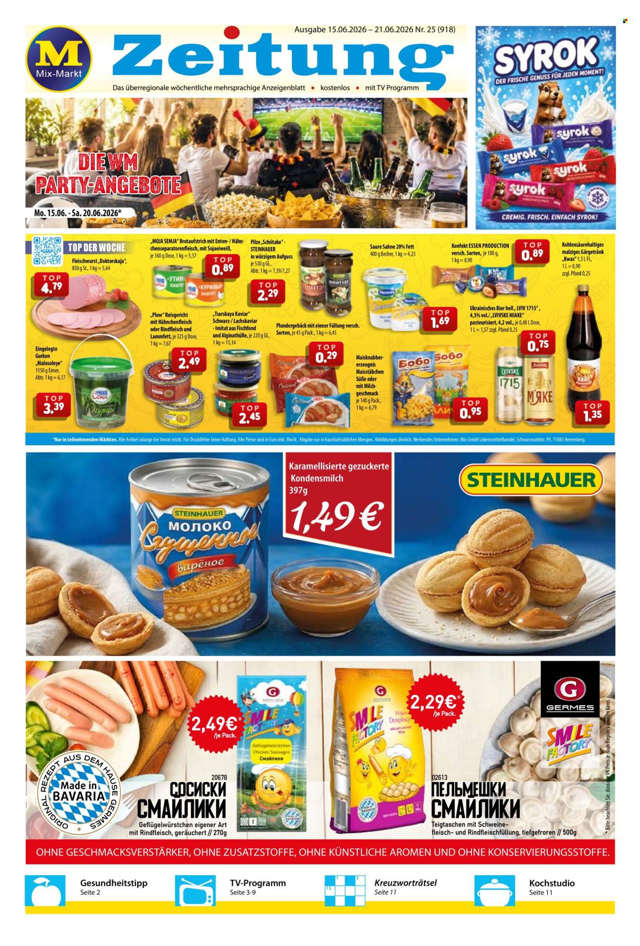 Mix Markt Prospekte  - 15.06.2026 - 21.06.2026. Seite 1