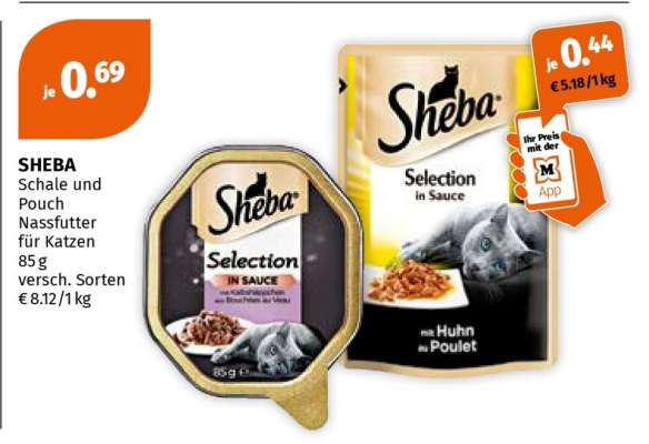 SHEBA Schale und Pouch