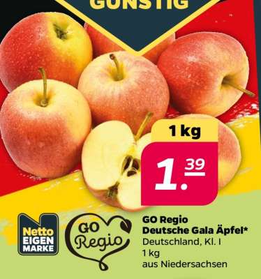 GO Regio Deutsche Gala Äpfel