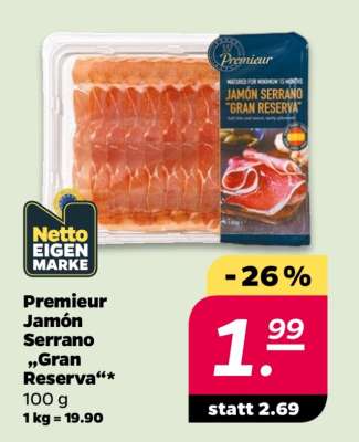 Premieur Jamón Serrano „Gran Reserva“*