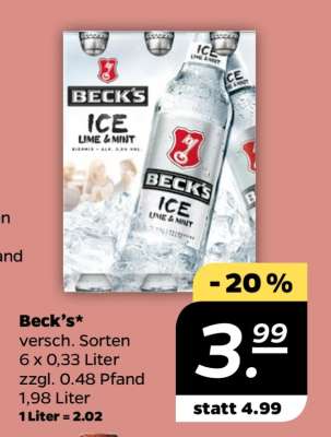 Beck’s Ice Lime & Mint