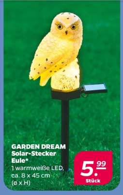 GARDEN DREAM Solar-Stecker Eule