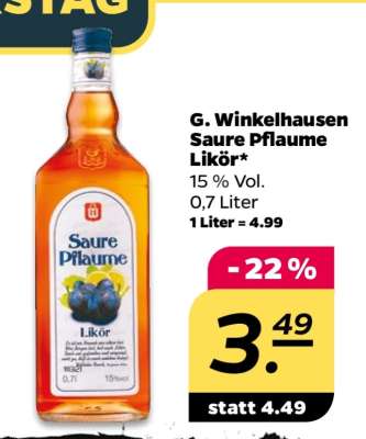 G. Winkelhausen Saure Pflaume Likör
