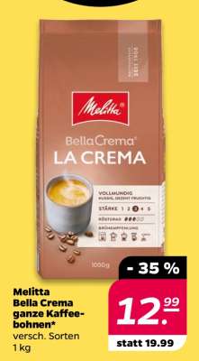 Melitta Bella Crema Ganze Kaffeebohnen