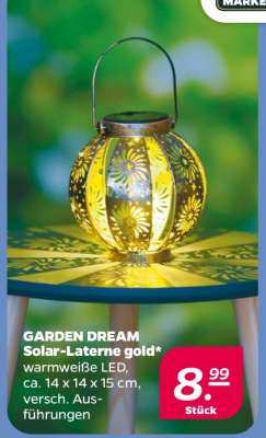 GARDEN DREAM Solar-Laterne gold