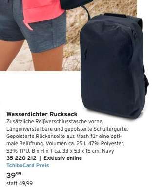Wasserdichter Rucksack
