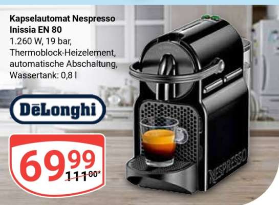 Kapselautomat Nespresso Inissia EN 80