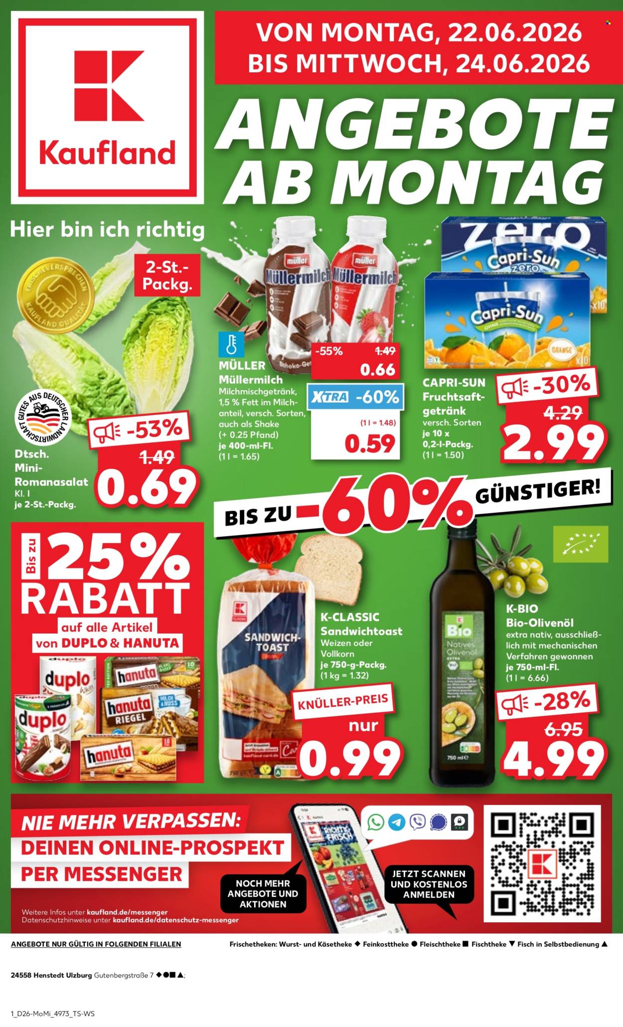 Leták Kaufland - 22.6.2026 - 24.6.2026. Strana 1