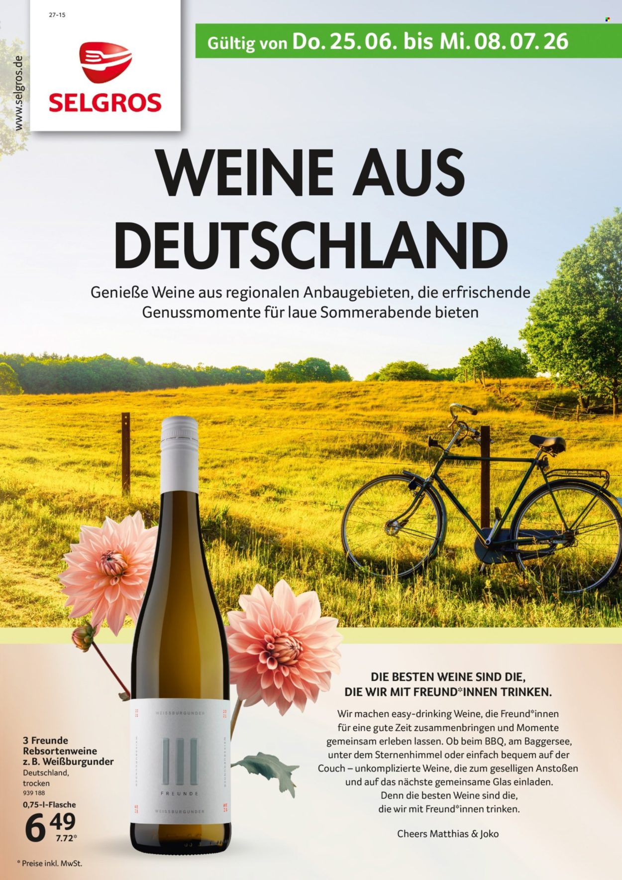 Selgros Prospekte  - 25.06.2026 - 8.07.2026. Seite 1