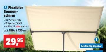 Flexibler Sonnenschirm