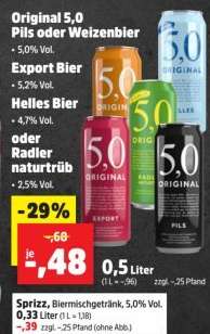 Original 5,0 Pils oder Weizenbier