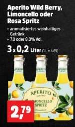 Aperito Wild Berry, Limoncello oder Rosa Spritz