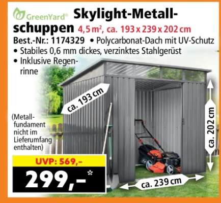 Skylight-Metallschuppen