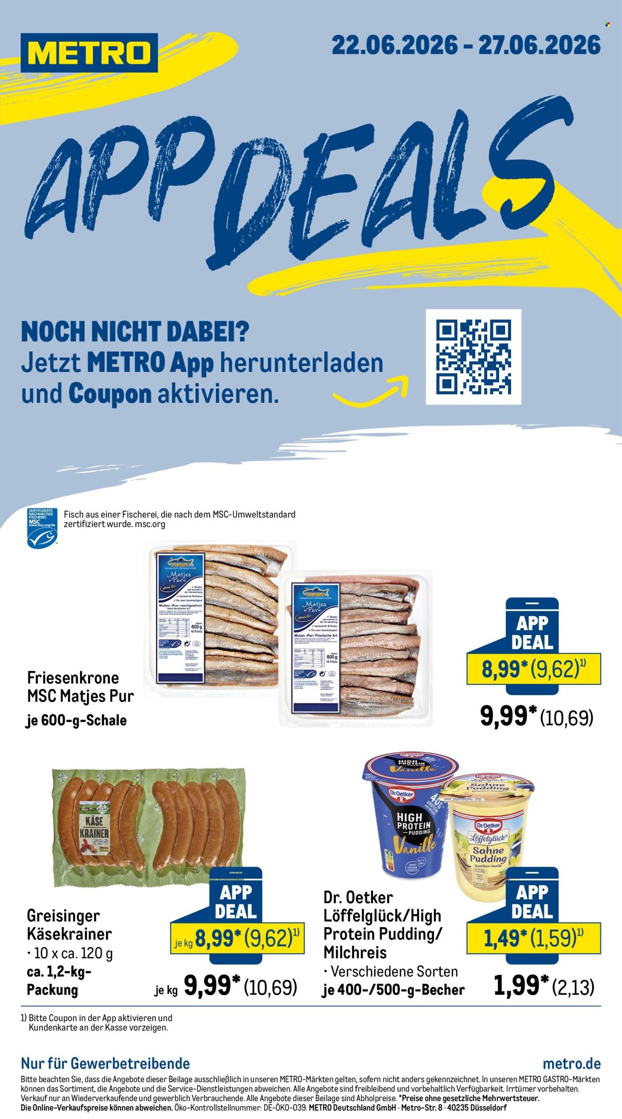 Metro Prospekte  - 22.06.2026 - 27.06.2026. Seite 1