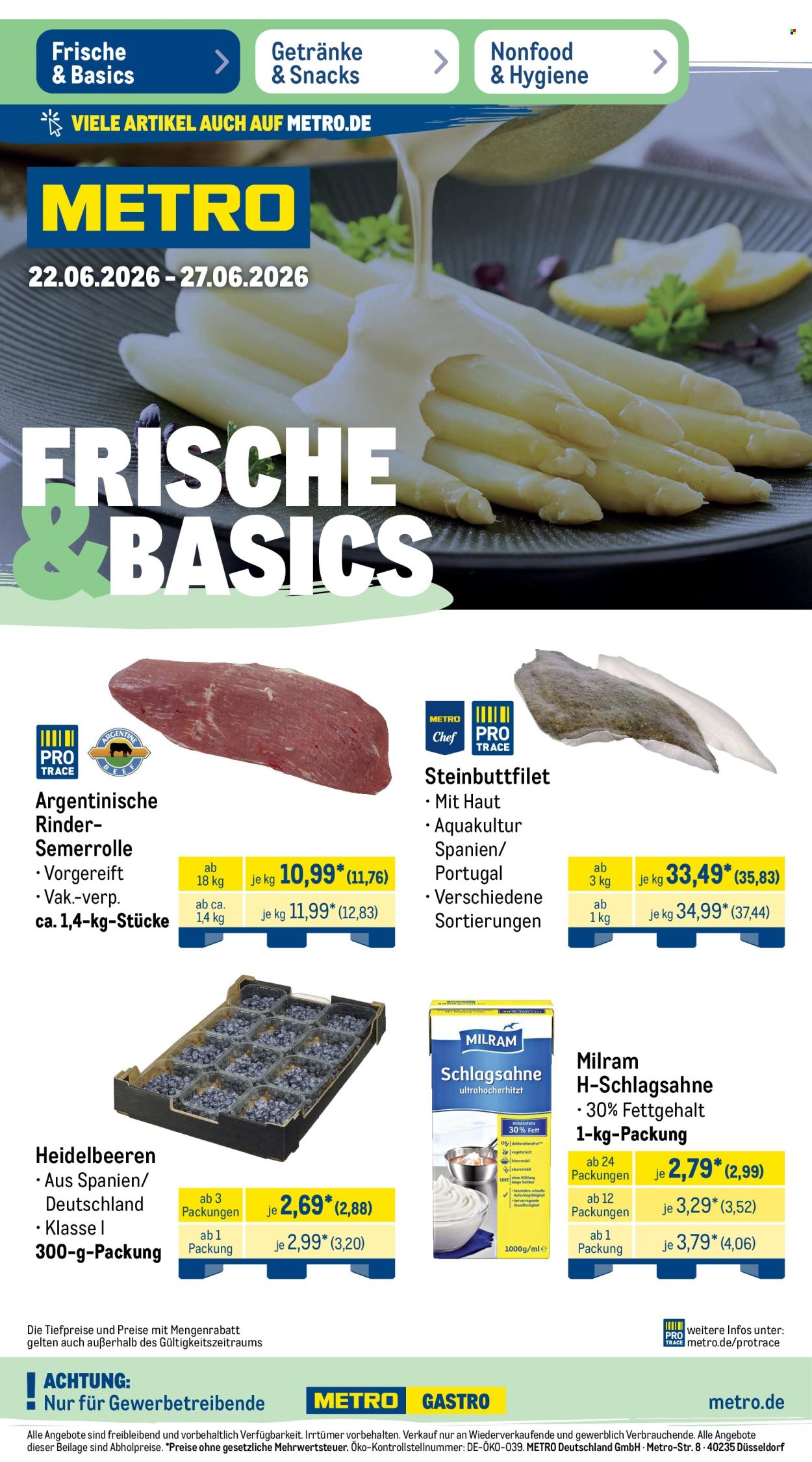Metro Prospekte  - 22.06.2026 - 27.06.2026. Seite 1