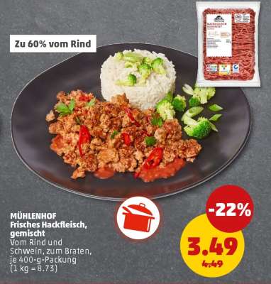 MÜHLENHOF Frisches Hackfleisch, gemischt