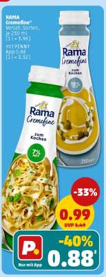 RAMA Cremefine® Versch. Sorten, je 250 ml