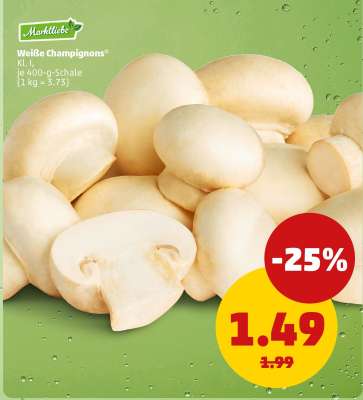 Weiße Champignons