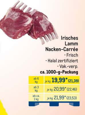 Irisches Lamm Nacken-Carrée