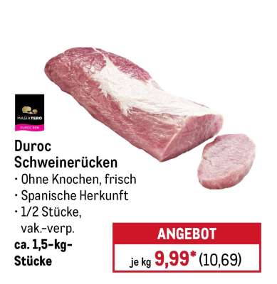 Duroc Schweinerücken