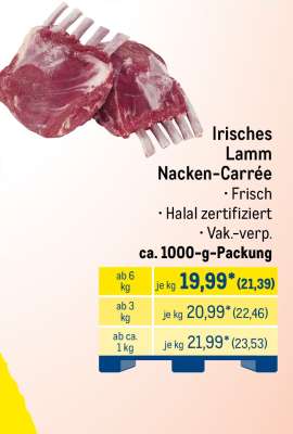 Irisches Lamm Nacken-Carrée