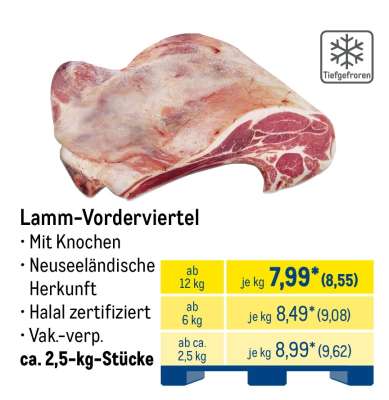 Lamm-Vorderviertel