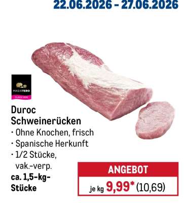 Duroc Schweinerücken