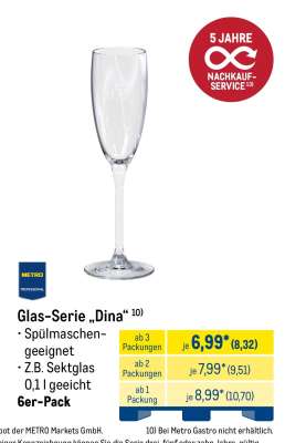 Glas-Serie „Dina“