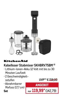 Kabelloser Stabmixer 5KHBRV75BM