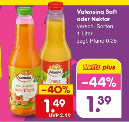 Valensina Saft oder Nektar