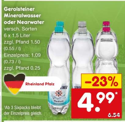 Gerolsteiner Mineralwasser oder Nearwater