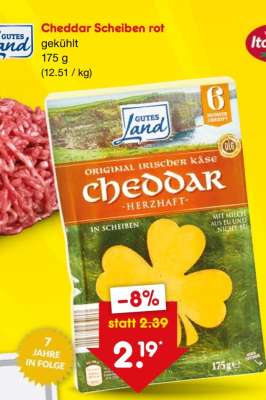 Cheddar Scheiben rot
