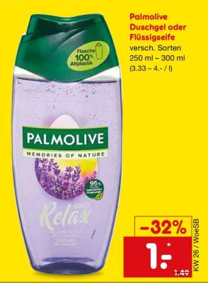 Palmolive Duschgel oder Flüssigseife
