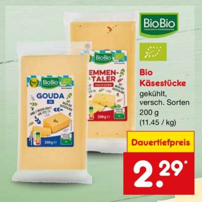 Bio Käsestücke