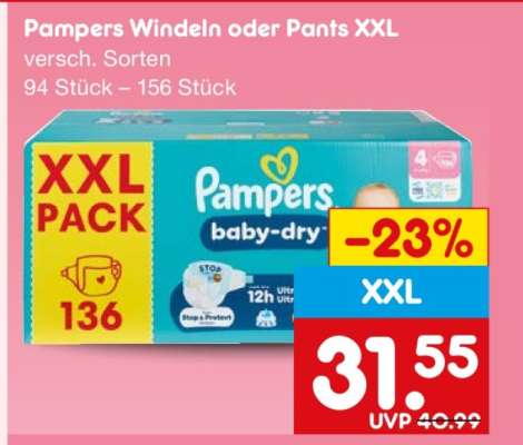 Pampers Windeln oder Pants XXL