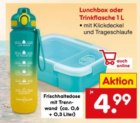 Lunchbox oder Trinkflasche 1 L