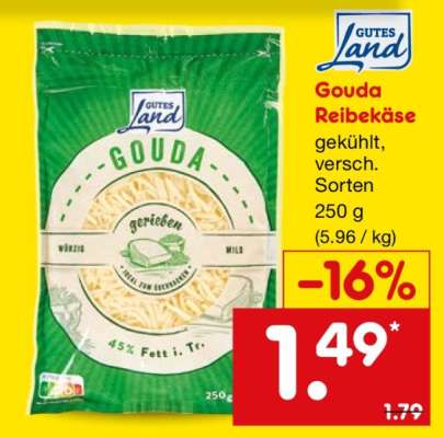 Gouda Reibekäse