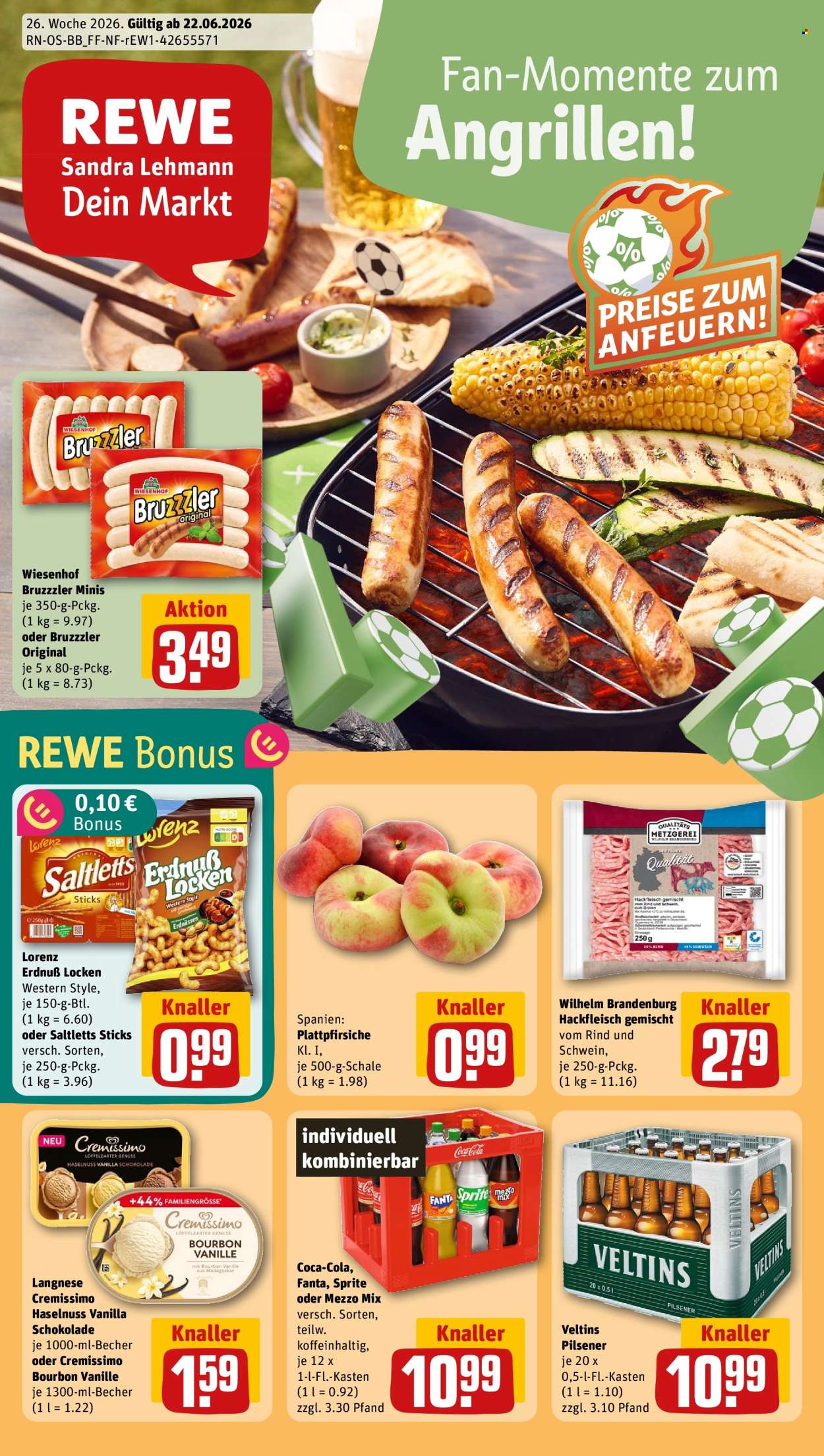 Leták REWE - 22.6.2026 - 28.6.2026. Strana 1