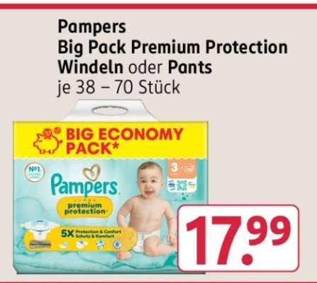 Pampers Big Pack Premium Protection Windeln oder Pants