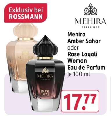 Mehira Amber Sahar oder Rose Layali Woman Eau de Parfum je 100 ml