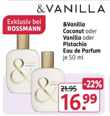 &Vanilla Coconut oder Vanilla oder Pistachio Eau de Parfum je 50 ml