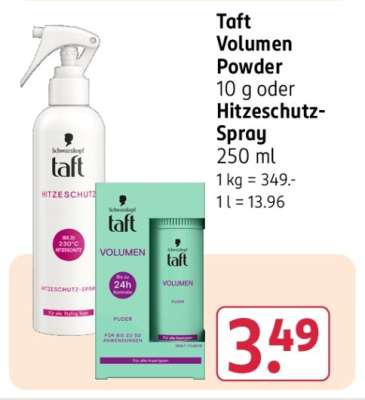 Taft Volumen Powder 10 g oder Hitzeschutz-Spray 250 ml