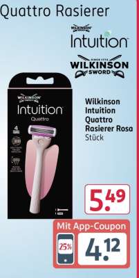 Wilkinson Intuition Quattro Rasierer Rosa
