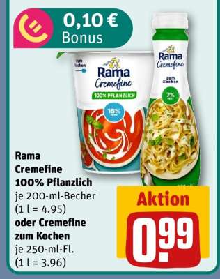 Rama Cremefine 100% Pflanzlich oder Cremefine zum Kochen