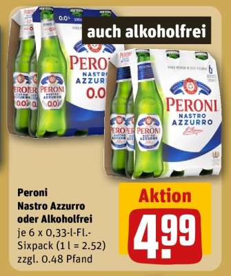 Peroni Nastro Azzurro oder Alkoholfrei