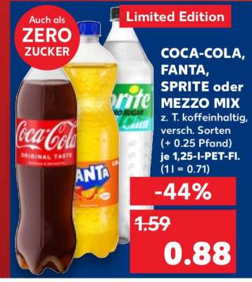 Coca-Cola, Fanta, Sprite oder Mezzo Mix