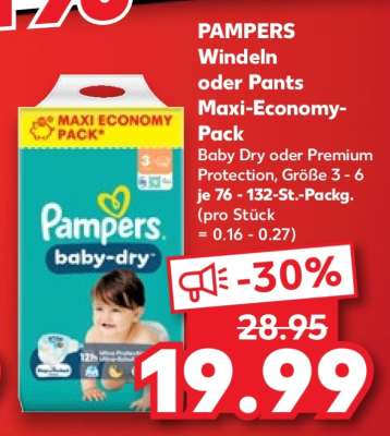 PAMPERS Windeln oder Pants Maxi-Economy-Pack