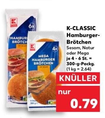 K-CLASSIC Hamburger-Brötchen