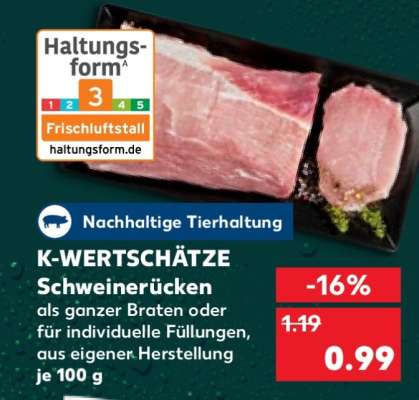 K-WERTSCHÄTZE Schweinerücken